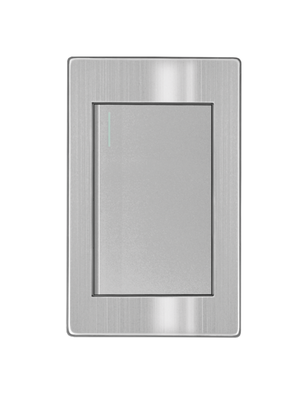 APL-101 PLACA ACERO INOXIDABLE CON 1 APAGADOR DE 3VIAS