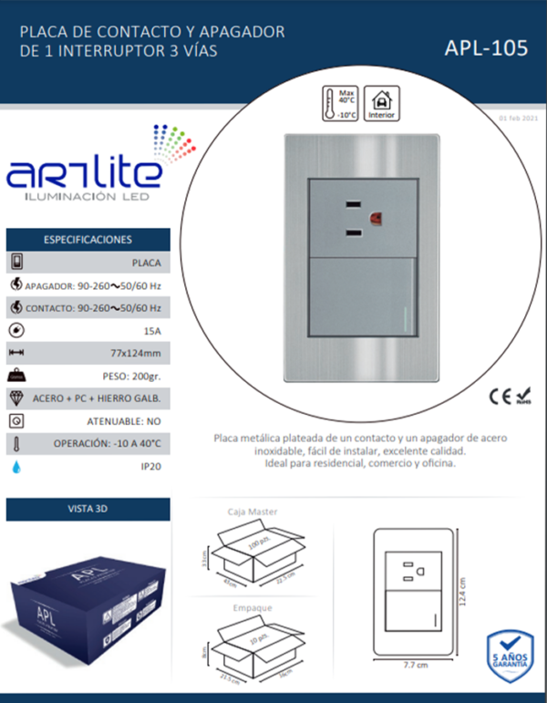 APL-105 FICHA TECNICA